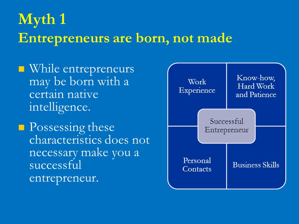 The entrepreneurs are born not made business essay